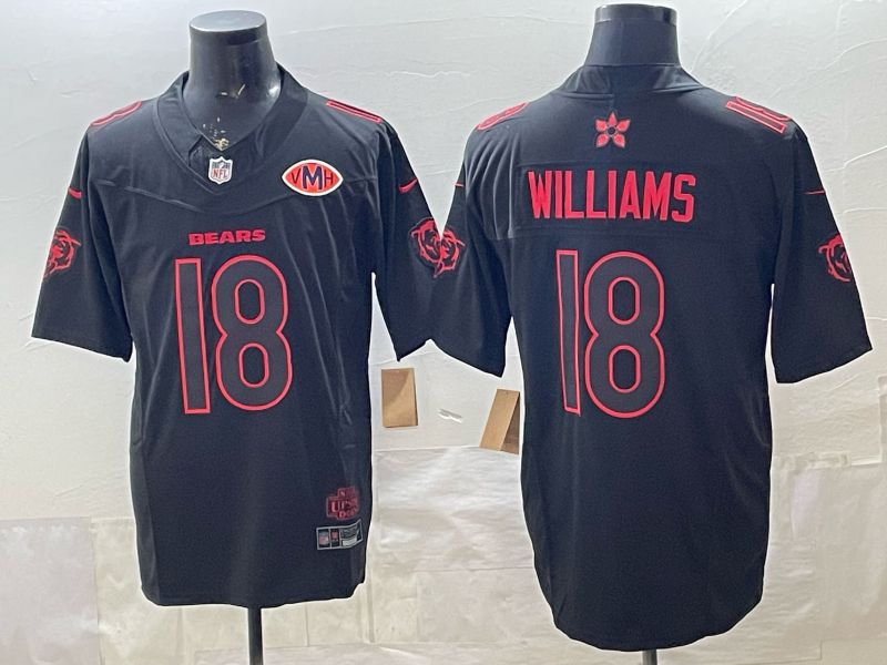 Men 2026 Chicago Bears #18 Williams Black 4th generations Nike Limited NFL Jersey 02->chicago bears->NFL Jersey